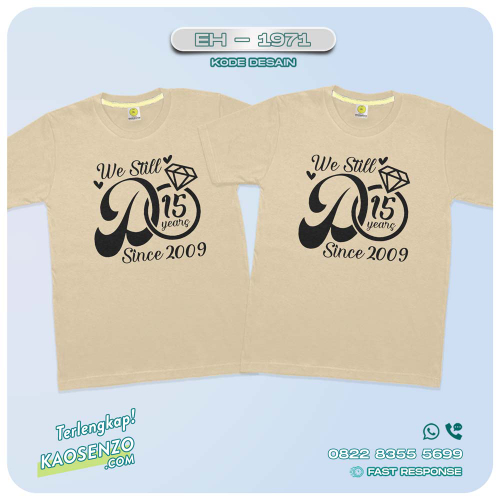 Baju Kaos Couple Keluarga Anniversary | Kaos Family Custom Anniversary | Kaos Anniversary - EH 1971