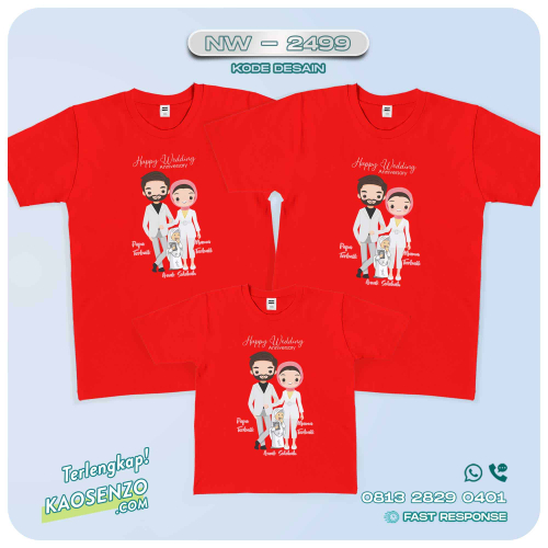 Baju Kaos Couple Keluarga | Kaos Family Custom Anniversary - NW 2499
