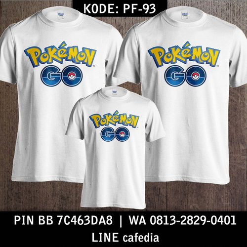 Baju Kaos Couple Keluarga | Kaos Family Custom Pokemon Go - PF 93