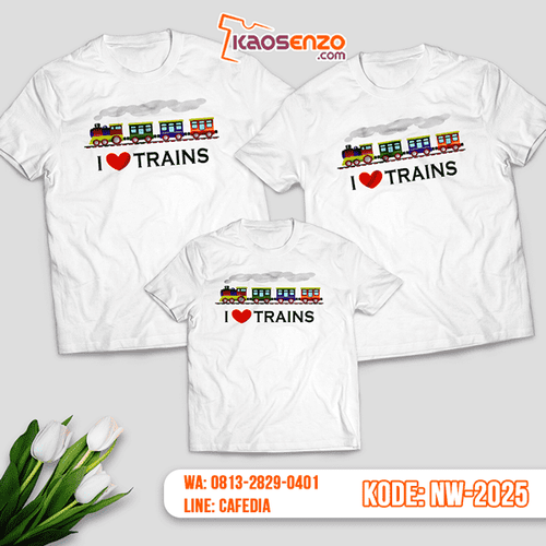 Baju Kaos Couple Keluarga Train | Kaos Family Custom | Kaos Train - NW 2025