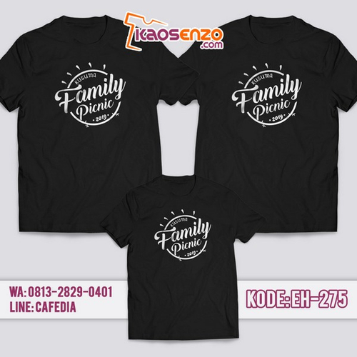 Baju Kaos Couple Keluarga Family Picnic | Kaos Family Custom Family Picnic - EH 275
