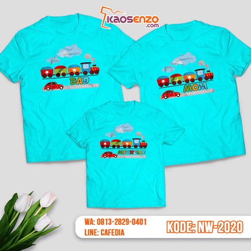 Baju Kaos Couple Keluarga Train | Kaos Family Custom | Kaos Train - NW 2020