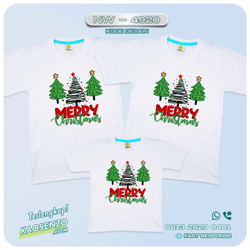 Baju Kaos Couple Keluarga Natal | Kaos Family Custom Christmas | Kaos Natal - NW 4920
