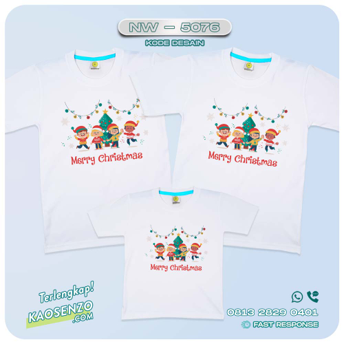 Baju Kaos Couple Keluarga Natal | Kaos Family Custom Christmas | Kaos Natal - NW 5076