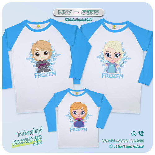 Baju Kaos Couple Keluarga Frozen | Kaos Ultah Anak | Kaos Frozen - NW 5873