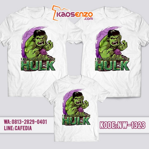 Baju Kaos Couple Keluarga Hulk | Kaos Family Custom | Kaos Hulk - NW 1323