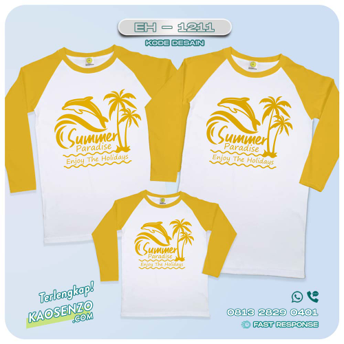 Baju Kaos Couple Keluarga | Kaos Family Custom Baby Shark - EH 1211