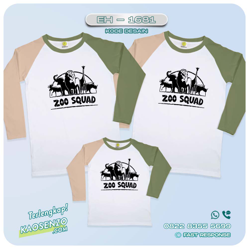 Baju Kaos Couple Keluarga | Kaos Ultah Anak Animal Zoo | Kaos Motif Animal Zoo - EH - 1681