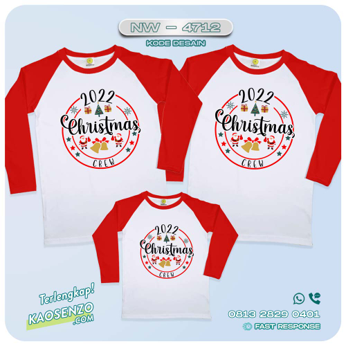 Baju Kaos Couple Keluarga Natal | Kaos Family Custom Christmas | Kaos Natal NW 4712