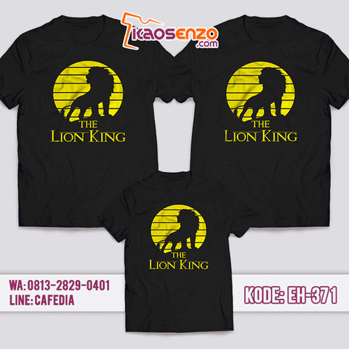 Baju Kaos Couple Keluarga | Kaos Family Custom Lion King - EH 371
