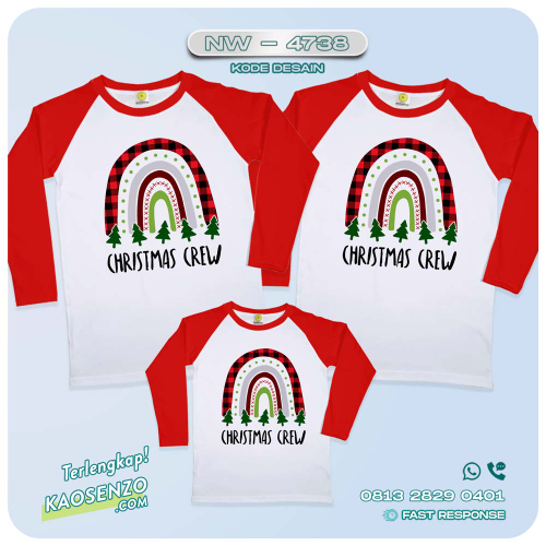 Baju Kaos Couple Keluarga Natal | Kaos Family Custom Christmas | Kaos Natal NW 4738