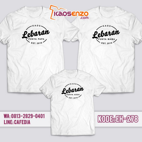 Baju Kaos Couple Keluarga Lebaran Est 2019 | Kaos Family Custom Lebaran Est 2019 - EH 278