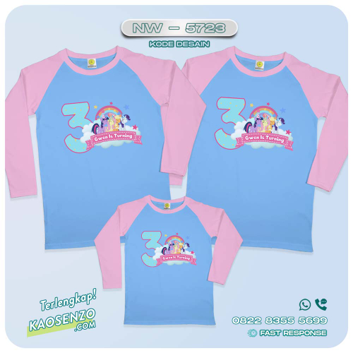 Baju Kaos Couple Keluarga Little Pony | Kaos Family Custom | Kaos Little Pony - NW 5723
