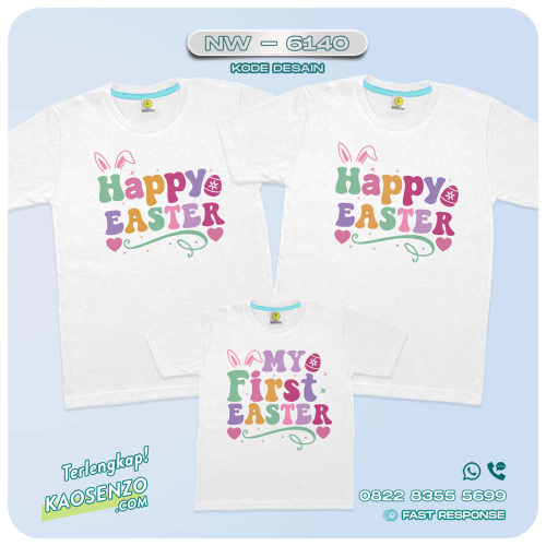 Baju Kaos Couple Keluarga Easter | Kaos Tema Paskah | Kaos Family Custom | Kaos Easter - NW 6140