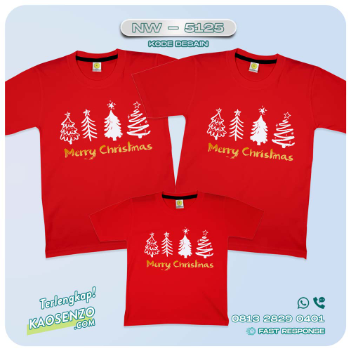 Baju Kaos Couple Keluarga Natal | Kaos Family Custom Christmas | Kaos Natal - NW 5125