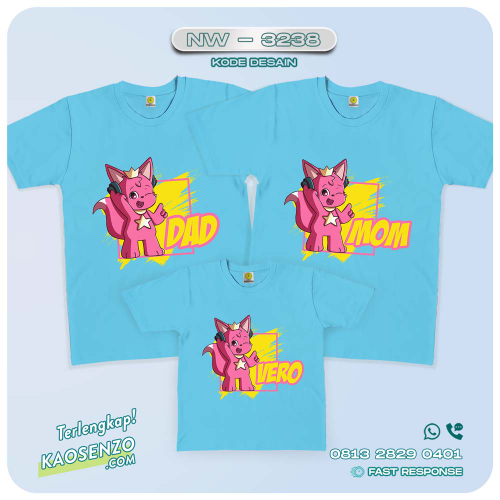 Kaos Couple Keluarga Baby Shark | Kaos Ulang Tahun Anak | Kaos Baby Shark - NW 3238