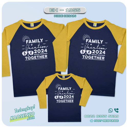 Baju Kaos Couple Keluarga Traveling | Kaos Couple Family Gathering | Kaos Liburan Keluarga | Kaos Liburan - EH-1955