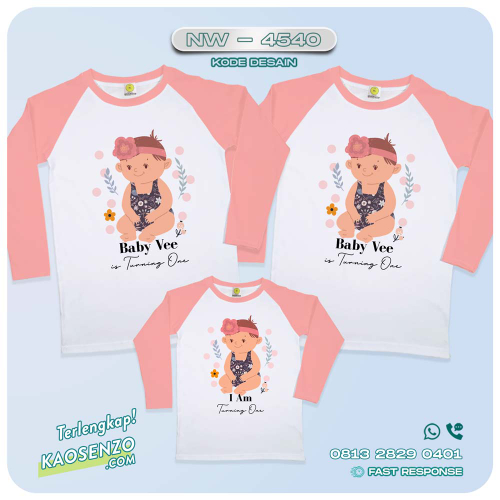 Baju Kaos Couple Keluarga Cute Baby | Kaos Ultah Anak | Kaos Family Custom | Kaos Cute Baby - NW 4540