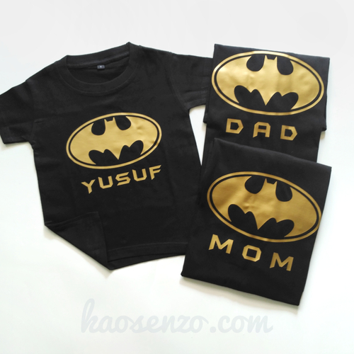 Baju Kaos Keluarga | Anak & Dewasa | Custom Nama | Gratis Ganti Nama/Tulisan