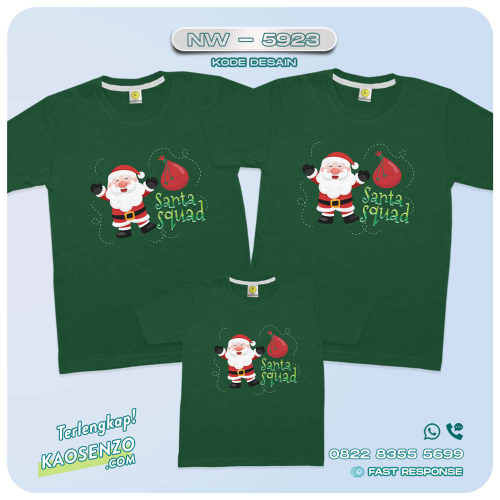 Baju Kaos Couple Keluarga Natal | Kaos Family Custom Christmas | Kaos Natal - NW 5923