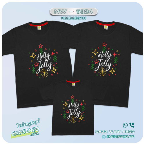 Baju Kaos Couple Keluarga Natal | Kaos Family Custom Christmas | Kaos Natal - NW 5924