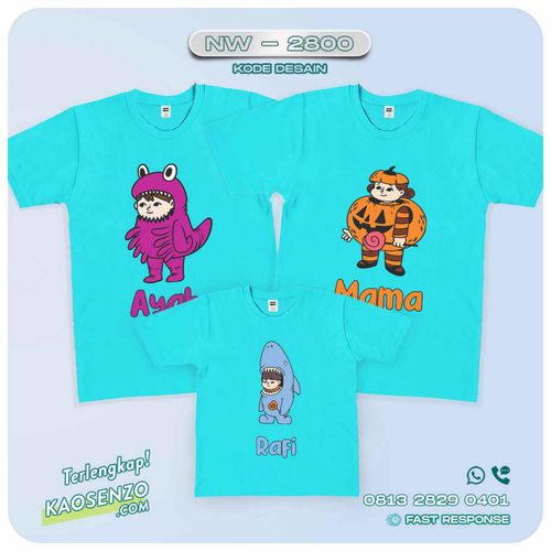 Kaos Couple Keluarga Monster Inc | Kaos Ulang Tahun Anak | Kaos Monster Inc - NW 2800