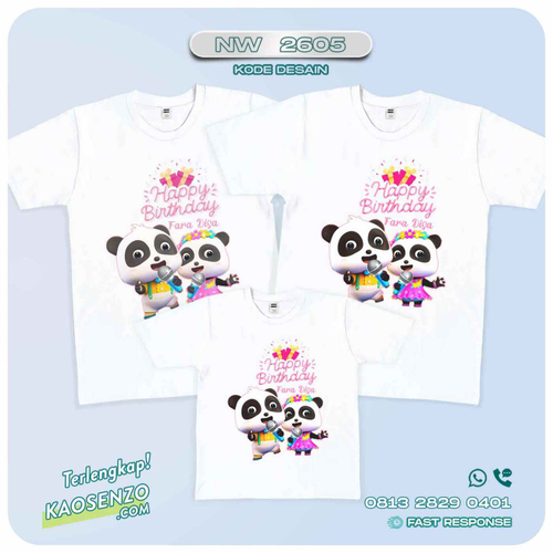 Baju Kaos Couple Keluarga Baby Bus | Kaos Family Custom | Kaos Baby Bus - NW 2605