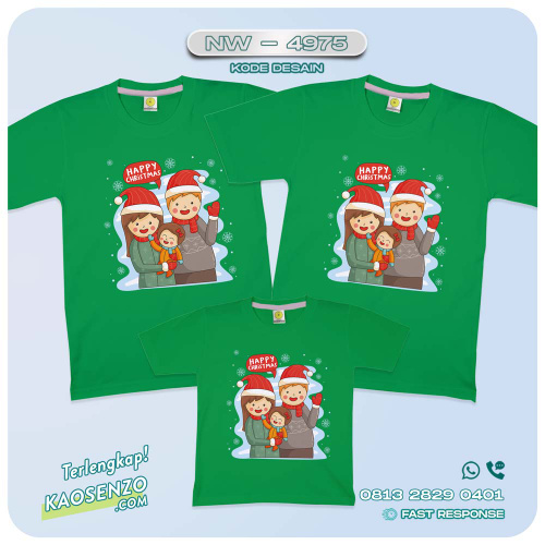 Baju Kaos Couple Keluarga Natal | Kaos Family Custom Christmas | Kaos Natal - NW 4975