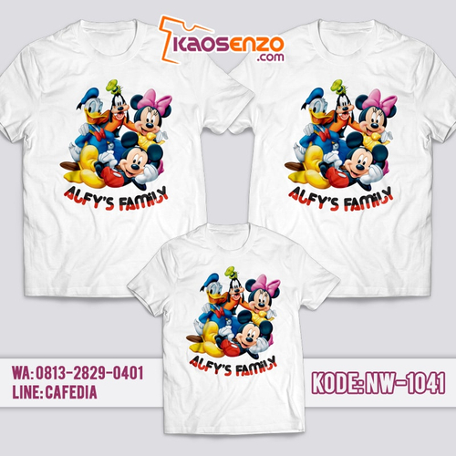 Baju Kaos Couple Keluarga | Kaos Family Custom | Kaos Mickey Minnie Mouse NW - 1042