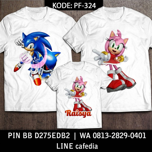 Baju Kaos Couple Keluarga | Kaos Family Custom Super Sonic - PF 324