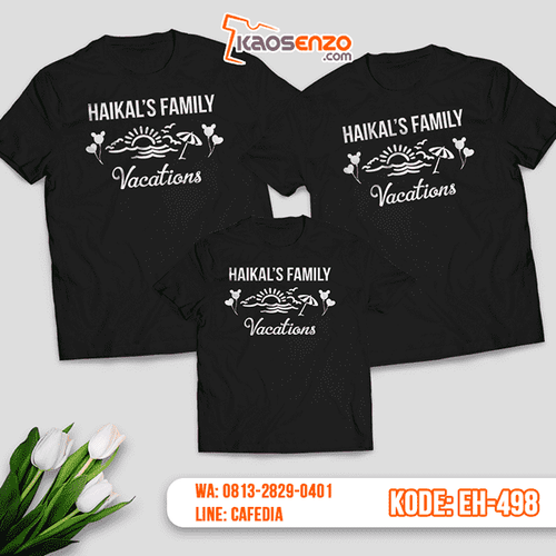 Baju Kaos Couple Keluarga | Kaos Family Custom Family Vacation - EH 498