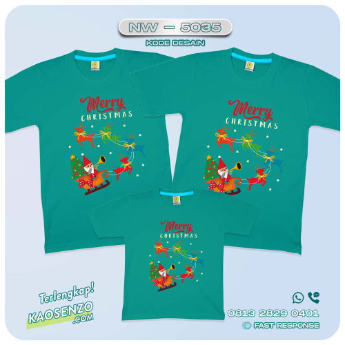 Baju Kaos Couple Keluarga Natal | Kaos Family Custom Christmas | Kaos Natal - NW 5035