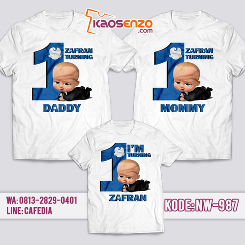 Kaos Couple Keluarga | Kaos Ulang Tahun Anak | Kaos Baby Boss - NW 987