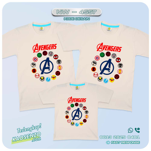 Kaos Couple Keluarga Avengers | Kaos Family Custom| Kaos Avengers - NW 4557
