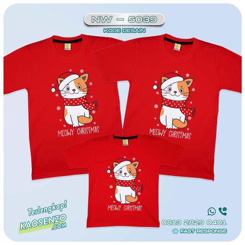 Baju Kaos Couple Keluarga Natal | Kaos Family Custom Christmas | Kaos Natal - NW 5039