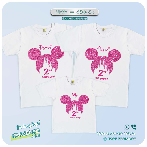 Baju Kaos Couple Keluarga Mickey Minnie Mouse | Kaos Family Custom | Kaos Mickey Minnie Mouse - NW 4086