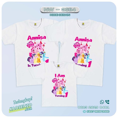 Baju Kaos Couple Keluarga Little Pony | Kaos Family Custom | Kaos Little Pony - NW 3684