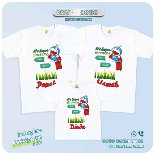 Baju Kaos Couple Keluarga Doraemon | Kaos Family Custom | Kaos Doraemon - NW 3053