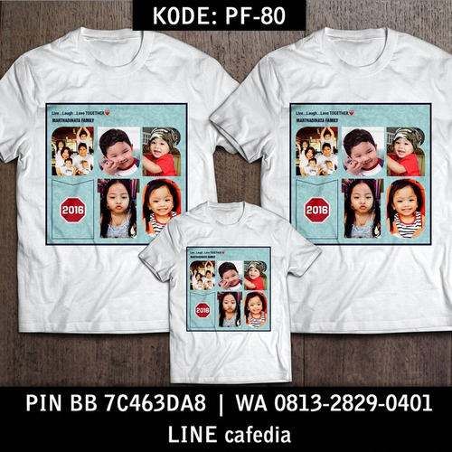 Baju Kaos Couple Keluarga | Kaos Family Custom Foto - PF 80