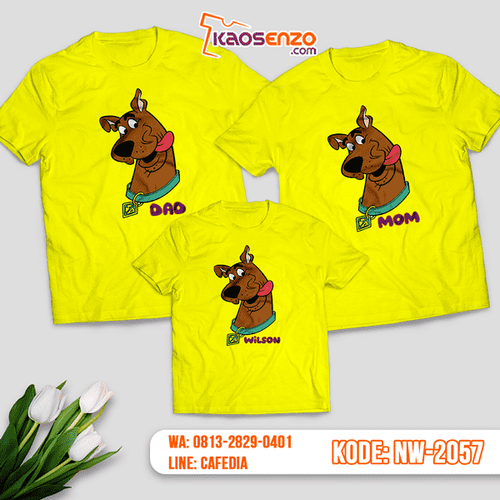 Baju Kaos Couple Keluarga Scooby Doo | Kaos Family Custom | Kaos Scooby Doo - NW 2057