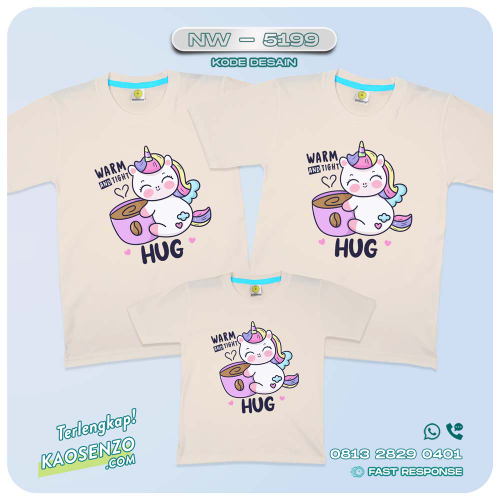 Baju Kaos Couple Keluarga Unicorn | Kaos Family Custom | Kaos Unicorn - NW 5199
