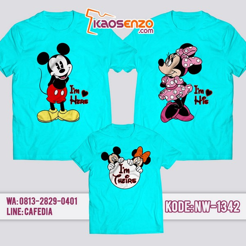 Baju Kaos Couple Keluarga Mickey Minnie Mouse | Kaos Family Custom | Kaos Mickey Minnie Mouse - NW 1342