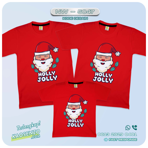 Baju Kaos Couple Keluarga Natal | Kaos Family Custom Christmas | Kaos Natal - NW 5047