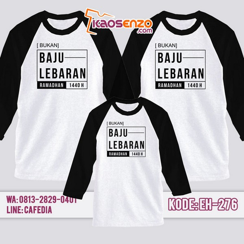 Baju Kaos Couple Keluarga Lebaran | Kaos Family Custom Lebaran - EH 276