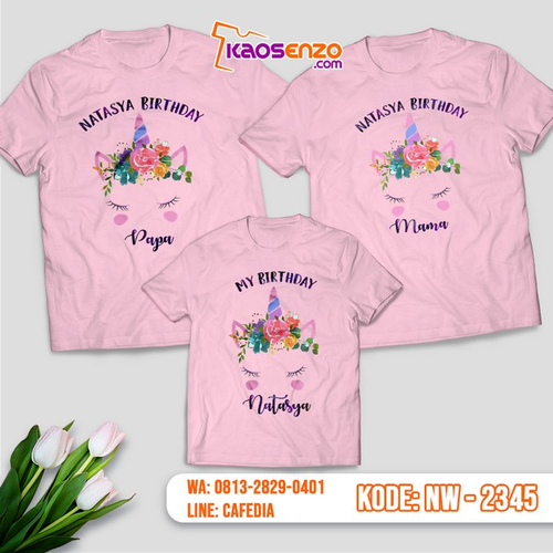  Baju Kaos Couple Keluarga Unicorn | Kaos Family Custom | Kaos Unicorn - NW 2345