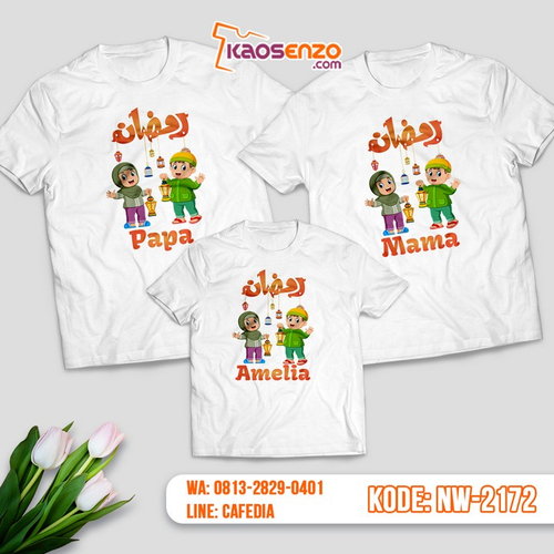 Baju Kaos Couple Keluarga Lebaran | Kaos Family Custom | Mudik Lebaran - NW 2172