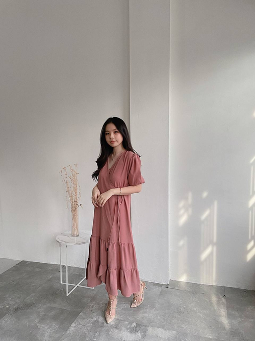 Aimee Dress Pink Mauve