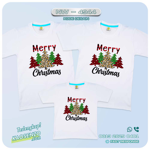 Baju Kaos Couple Keluarga Natal | Kaos Family Custom Christmas | Kaos Natal - NW 4944