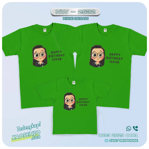 Baju Kaos Couple Keluarga | Kaos Family Custom Emoji-Stiker - NW 2532