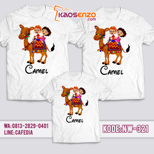 Baju Kaos Couple Keluarga | Kaos Family Custom Camel - NW 321
